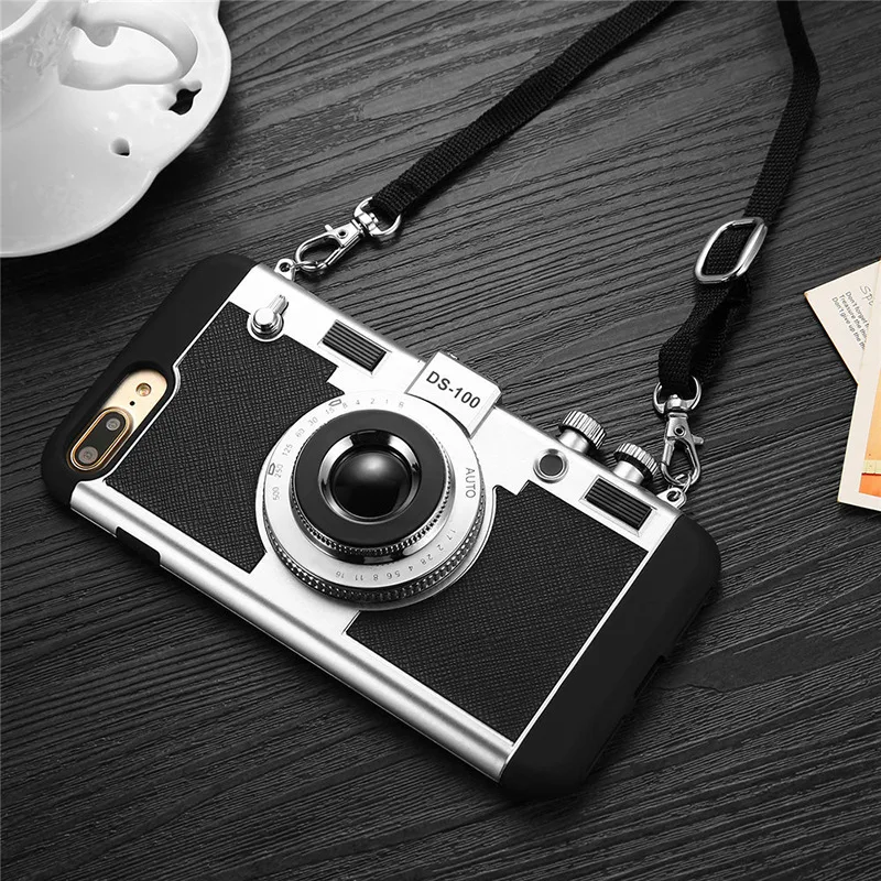 

Emily in Paris 3D Retro Camera Case For iPhone 14 ProMax 13 12 11 Pro Max X XR XS Max 7 8 Plus Lanyard Camera Shockproof Cover