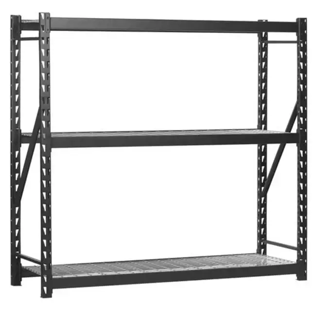

Black 77"W x 24"D x 72"H Steel Welded Storage Rack
