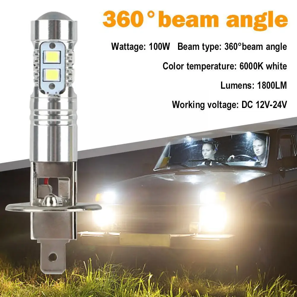 

H1 Фонарь фары Лампа 6000k 100W дальний и ближний свет лампы Авто белый Q6P5 внедорожник автомобиль задний свет 2 шт. противотуманная фара вождение ...
