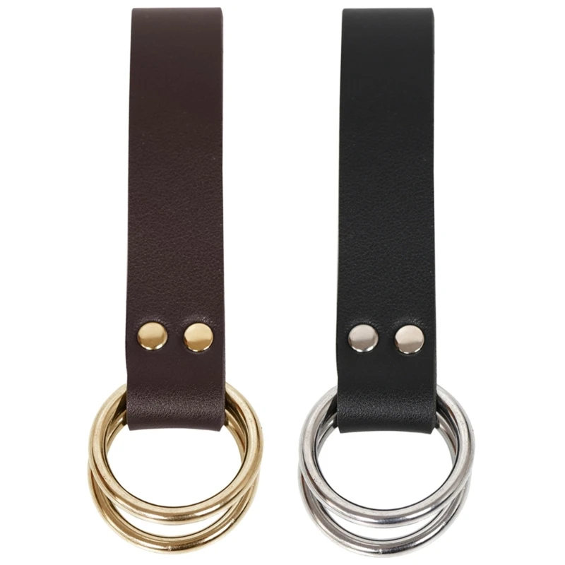 

448D Medieval Metal O Rings Sword Scabbard Leather Belt Holder Hoop Costume Larp Prop