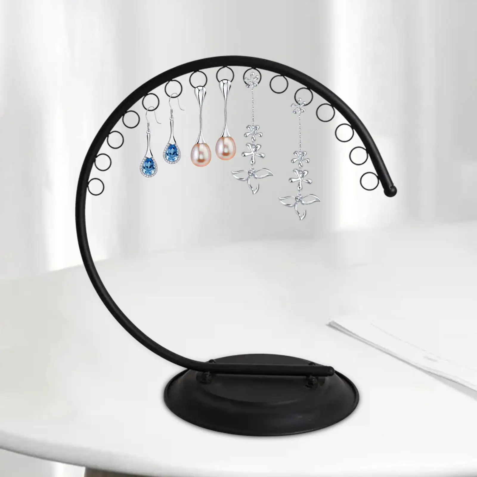 

Simple Lingerie Storage Display Stand Underwear Bra Hanging Rack Props Black
