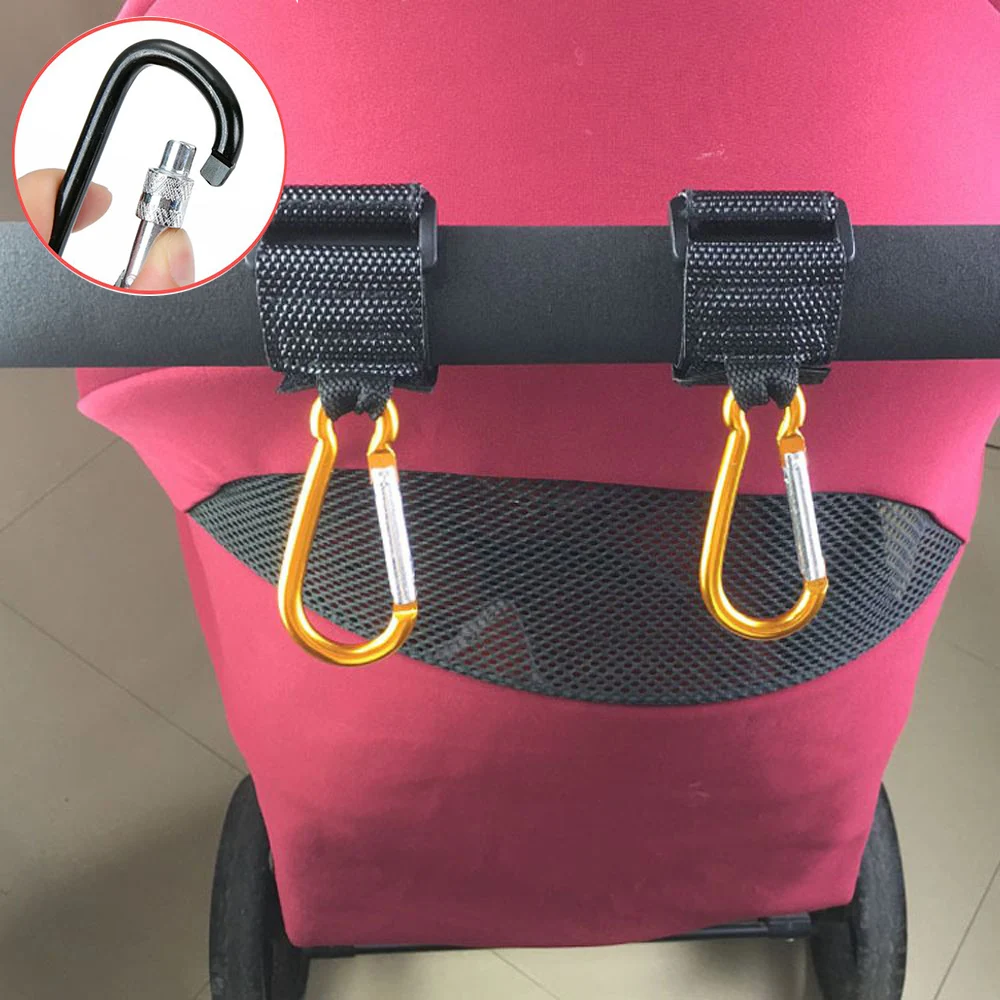 

Baby Stroller Hook Accessories Buggy Diaper Bags Cart Hook Multi Purpose Wheelchair Carabiner Stand Shopping Stroller Organizer