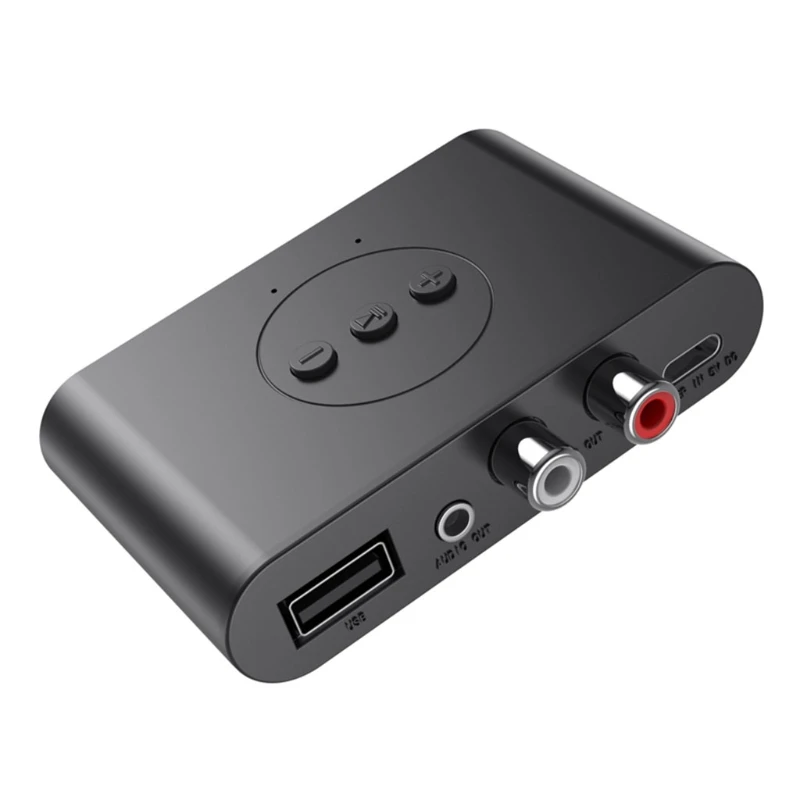 

Car Receiver Bluetooth-compatible Stereo-Wireless Adapter 3.5mm U Disk AUX Jack Hands-free Call Noise Cancelling