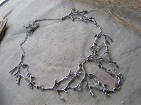 2022 new hot selling gothic vintage twig crystal pendant accessories necklace pagan jewelry
