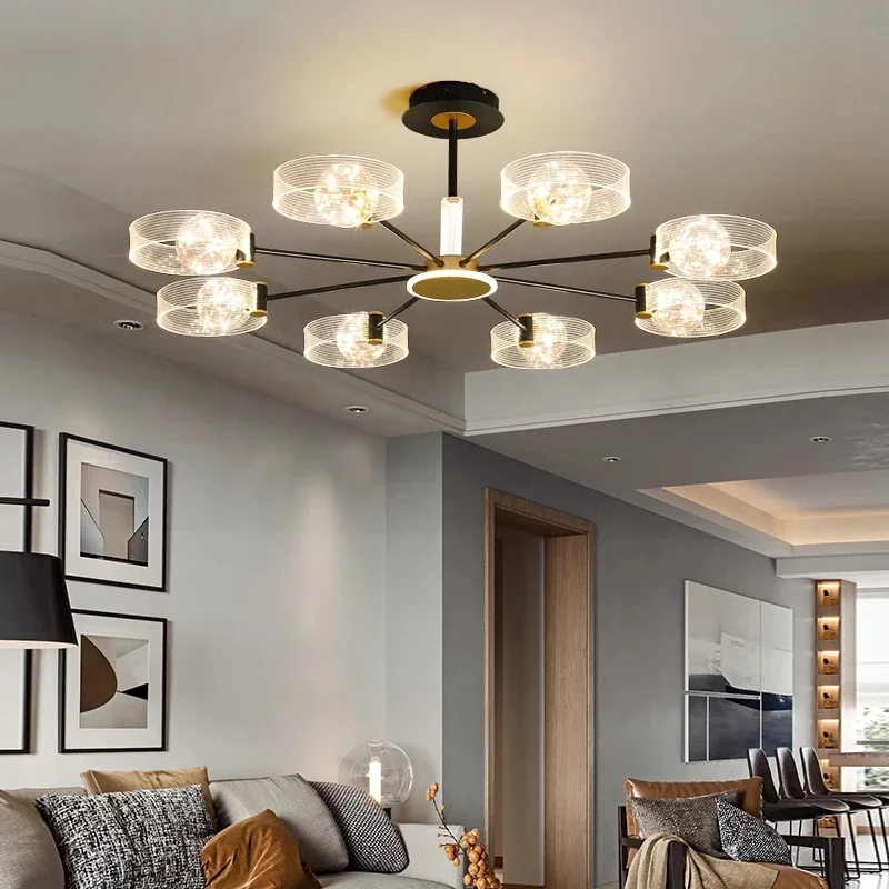 

Комнатный декор, светодиодная художественная люстра, Подвесная лампа, новая простая акриловая Современная атмосфера, звездная Скандинавская Роскошная спальня