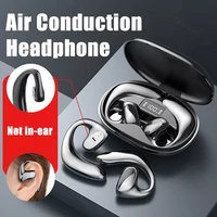 5 1 air conduction bluetooth headphones noise reduction sports waterproof wireless earphones with mic ear hooks headsets earbuds
