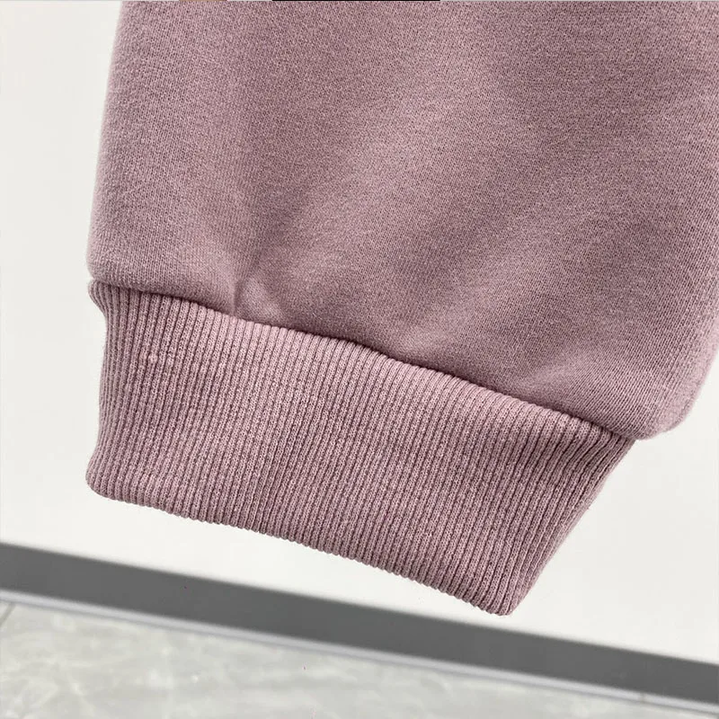 Lulu Women High Waist Pants Winter Warm Cotton Running Fitness Jogging Pant Gym Workout Pocket Drawstring Elasticity Sweatpants