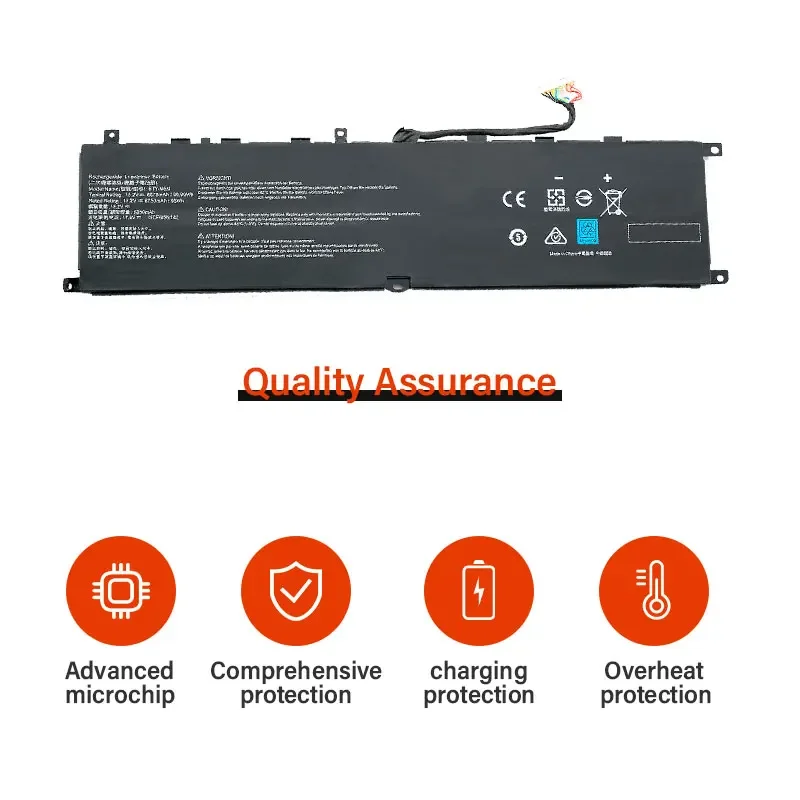 Фото BTY-M6M аккумулятор для ноутбука MSI GE66 GE76 Raider 10SF, GS66 10SE, GP76,66GP, WE76 11UM, WS66 10Ge, MS-16V1, Creator 15 A10SD №2