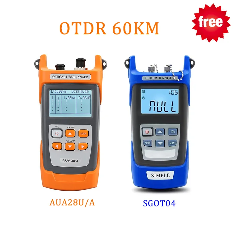 

COMPTYCO AUA28U/28A Mini 60KM Fiber Optic OTDR Optical Fiber Reflectometer Built in VFL with FC SC Touch
