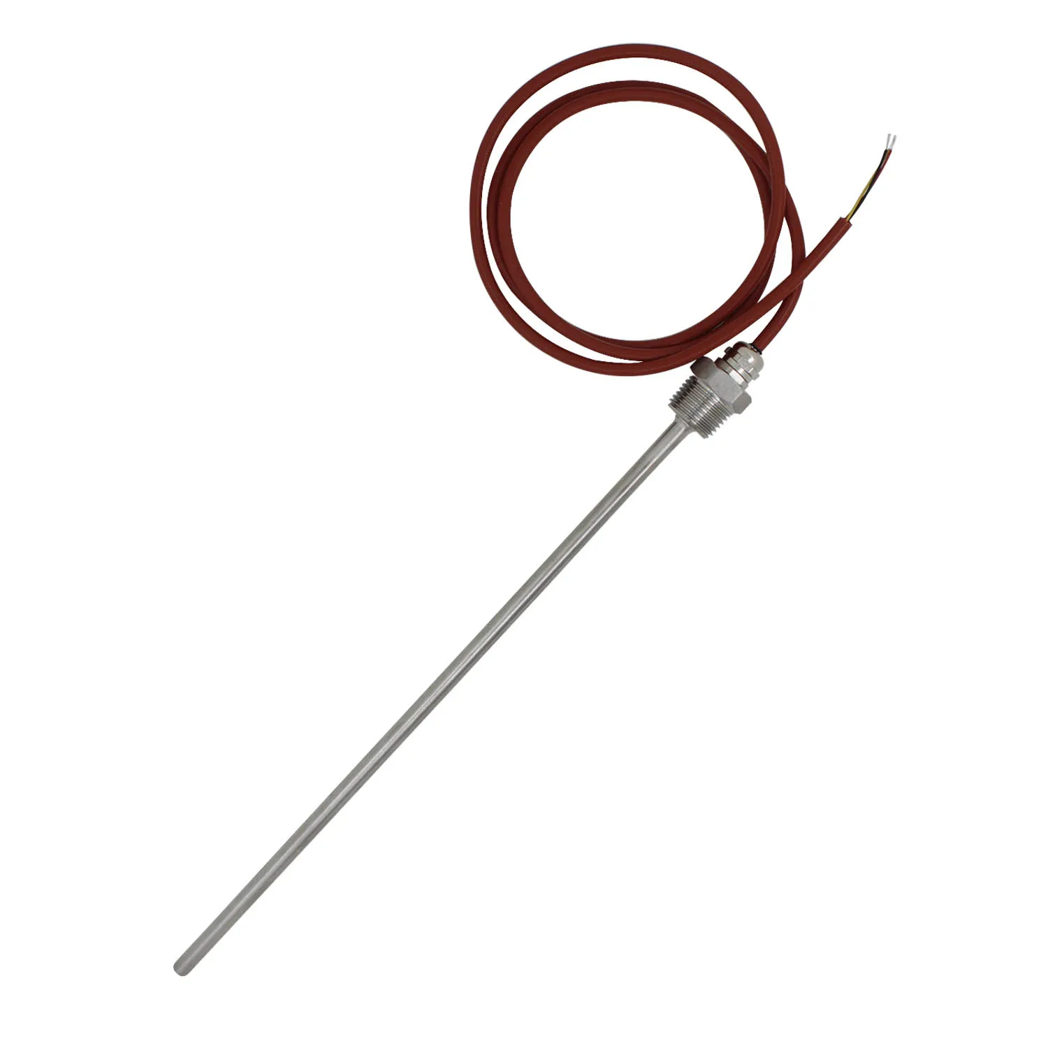 

DS18B20 Digital Temperature Sensor G1/2 Thread DIA=7mm Line 5m PVC 3-core Wire SUS304 Stainless Steel Shell pipe -50-120