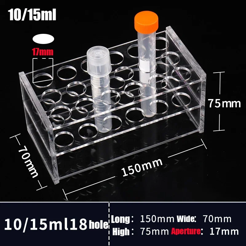 Подставка для пробирок пластиковая прозрачная