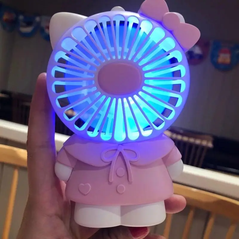 

Kawai Hello Kitty Sanrio Plush Cartoon Cute Mini Charging Ultra Quiet Usb Small Fan Anime Plush Toys for Girls Birthday Gift