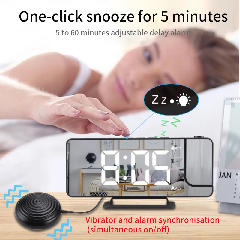 Digital Strong Bed Shaker For Heavy Sleepers Deaf Senior Bed