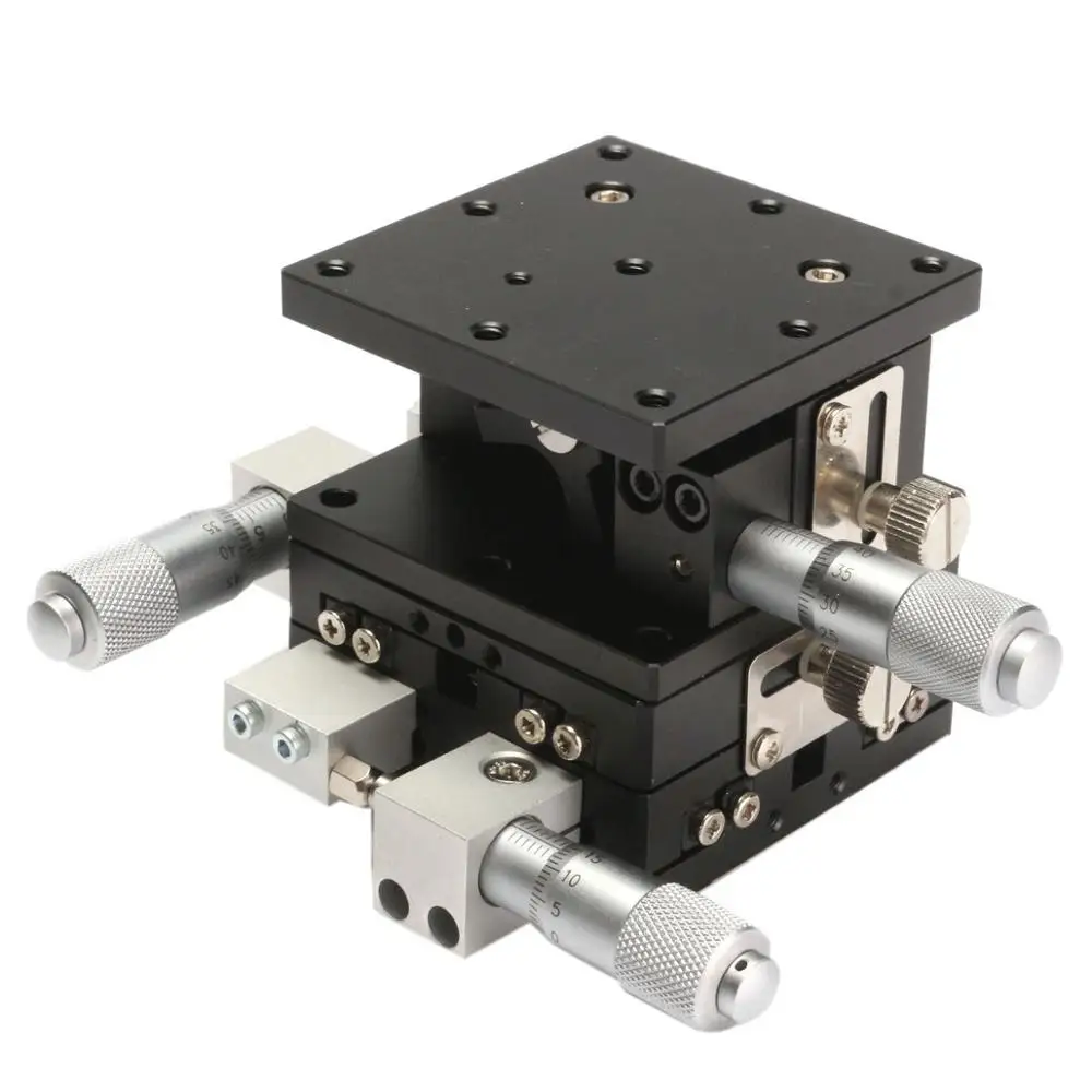 60x60mm XYZ 3 Axis CNC Linear Stage Trimming Platform Bearing Tuning Sliding Table