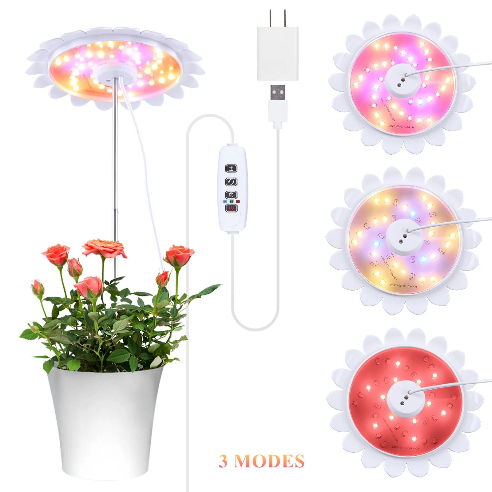 Umbrella Phyto Lamp Height Adjustable Usb Dimmable Plant Lamp For Indoor Bonsai Potted Flowers