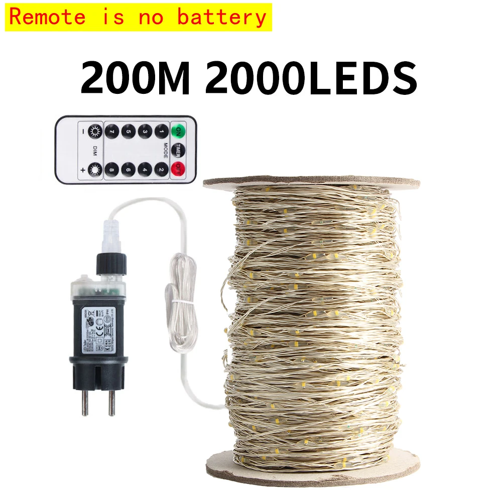 

Светодиодные гирлянды Topdii из медной проволоки 200м 2000LED