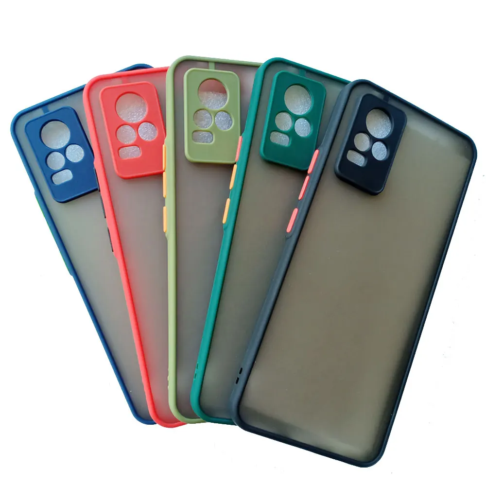 

For vivo V21e Case Camera Lens Protection Phone Case For Vivo V21e vivo V2061 Cover v21e V2061 hard Matte Transparent Shockproof