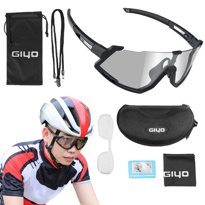 

Polarized Cycling Sunglasses Men Shortsighted Frame Sunglasses Color Changing Lens Sports Glasses Fit Most Face Shapes For Men