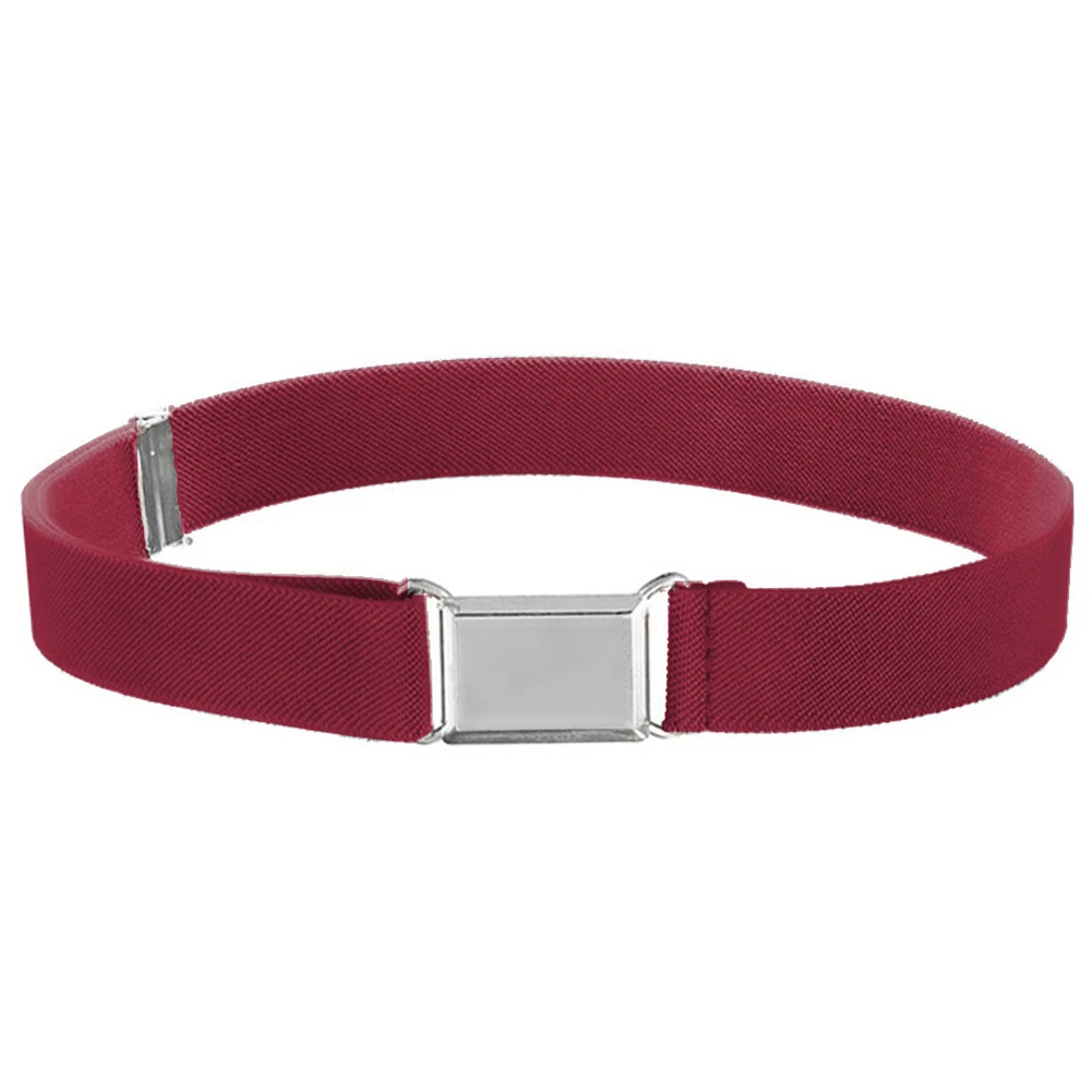 

Эластичный ремень с пряжкой для мальчиков и девочек, Универсальный Регулируемый широкий пояс, износостойкий декоративный однотонный