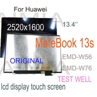 13 4 inch original screen for huawei matebook 13s emd w56 emd w76 lcd display touch digitizer panel screen assembly 2520x1600