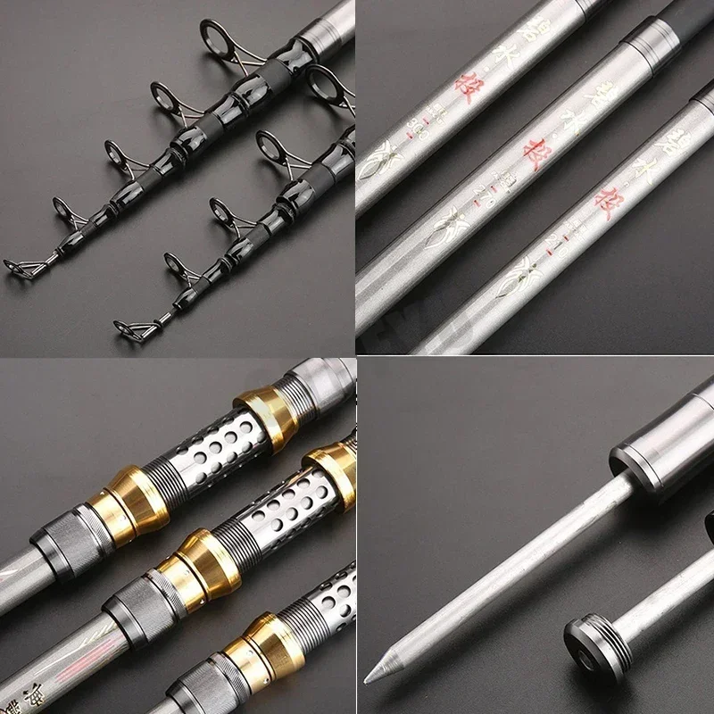 Супержесткое телескопическое спиннинговое удилище 1 8-3 6 м ультра-быстрое длинное