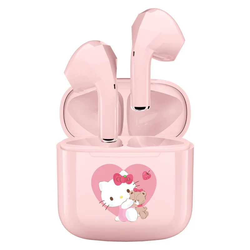 Спортивные Водонепроницаемые Наушники Hello Kitty беспроводные Bluetooth-наушники с