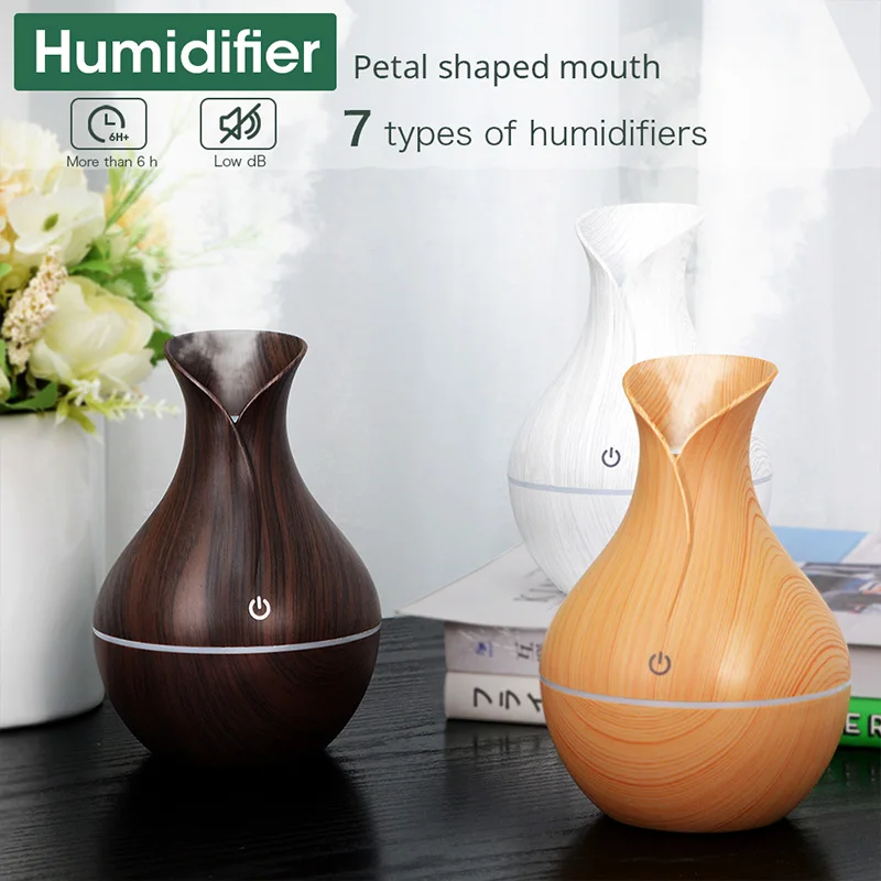 Air Humidifier Aroma Oil Humidificador USB Diffuser Quiet Cool Mist Sprayer For Bedroom Home Car Fragrance Purifier 130ML