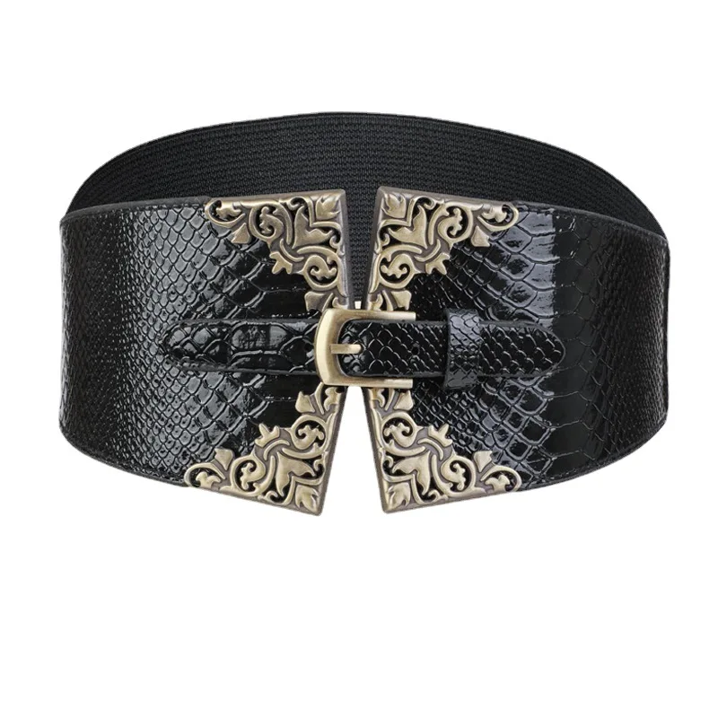

Fashion Wild Elastic Decoration Belt Brand Pattern Decorative Female Dress Women Designer Waist Strap Corset Girdle