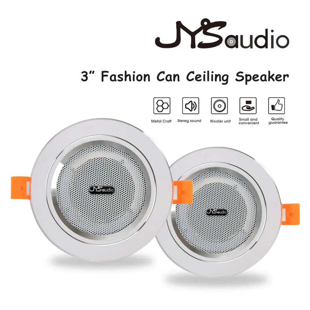 

Bathroom In Ceiling Speaker PA Aluminum Can Home Stereo Background Music System 8Ohm 10W Public Address with HiFi Sound Quality