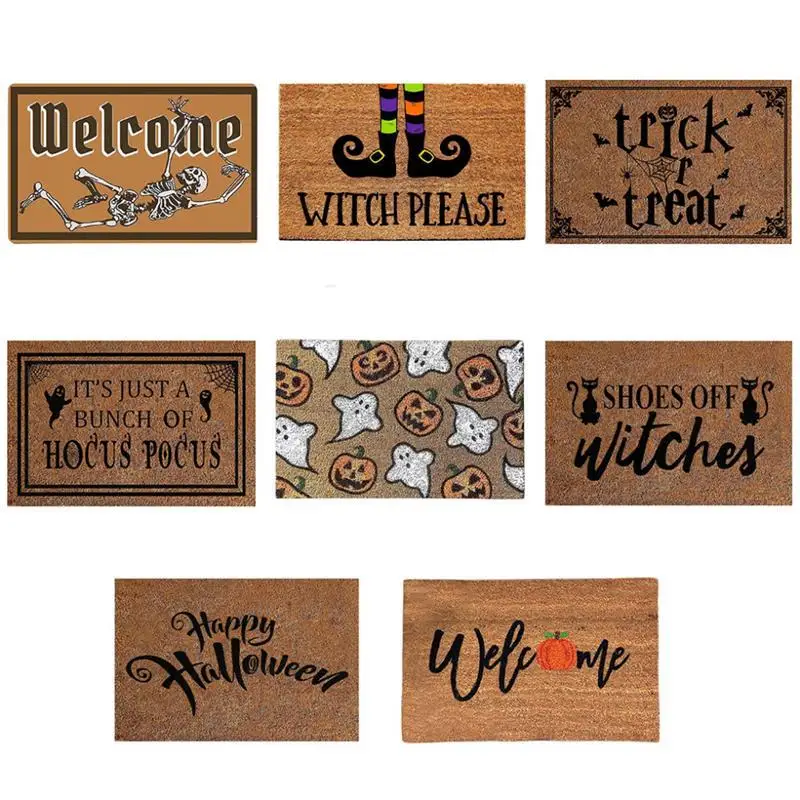 

Halloween Decoration Front Door Carpet Indoor Outdoor Anti-Skid Mat Sofa Living Bedroom Bedside Mat Balcony Carpets 60x40cm