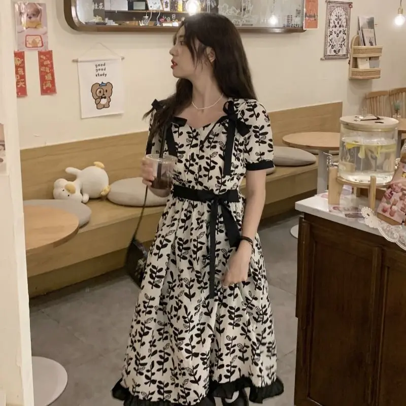 

Женское винтажное платье средней длины, длинное платье в Корейском стиле, одежда для выпускного вечера, вечеринки, дня рождения, на лето, 2022