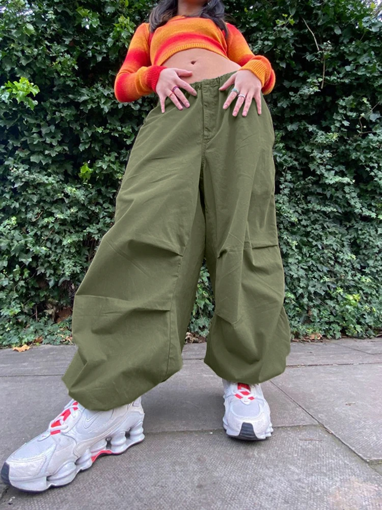 Cuteandpsycho Streetwear Joggers Baggy Trousers Loose Wide Leg Women Punk Sweatpants Chic Solid Fashion Vintage Pants Casual Y2K