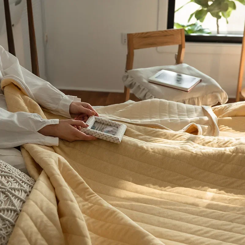 Jfлегальное тонкое летнее трикотажное Хлопковое одеяло в японском стиле для