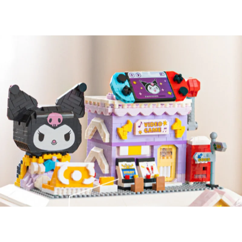 Sanrio Kulomie совместимый Конструктор Lego милая мультяшная кукла клубничный медведь