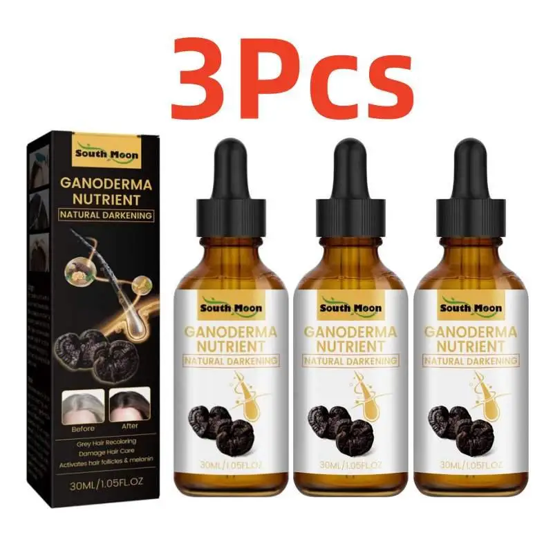 3 шт. обратные сыворотки для седых волос питательные Ganoderma натуральные