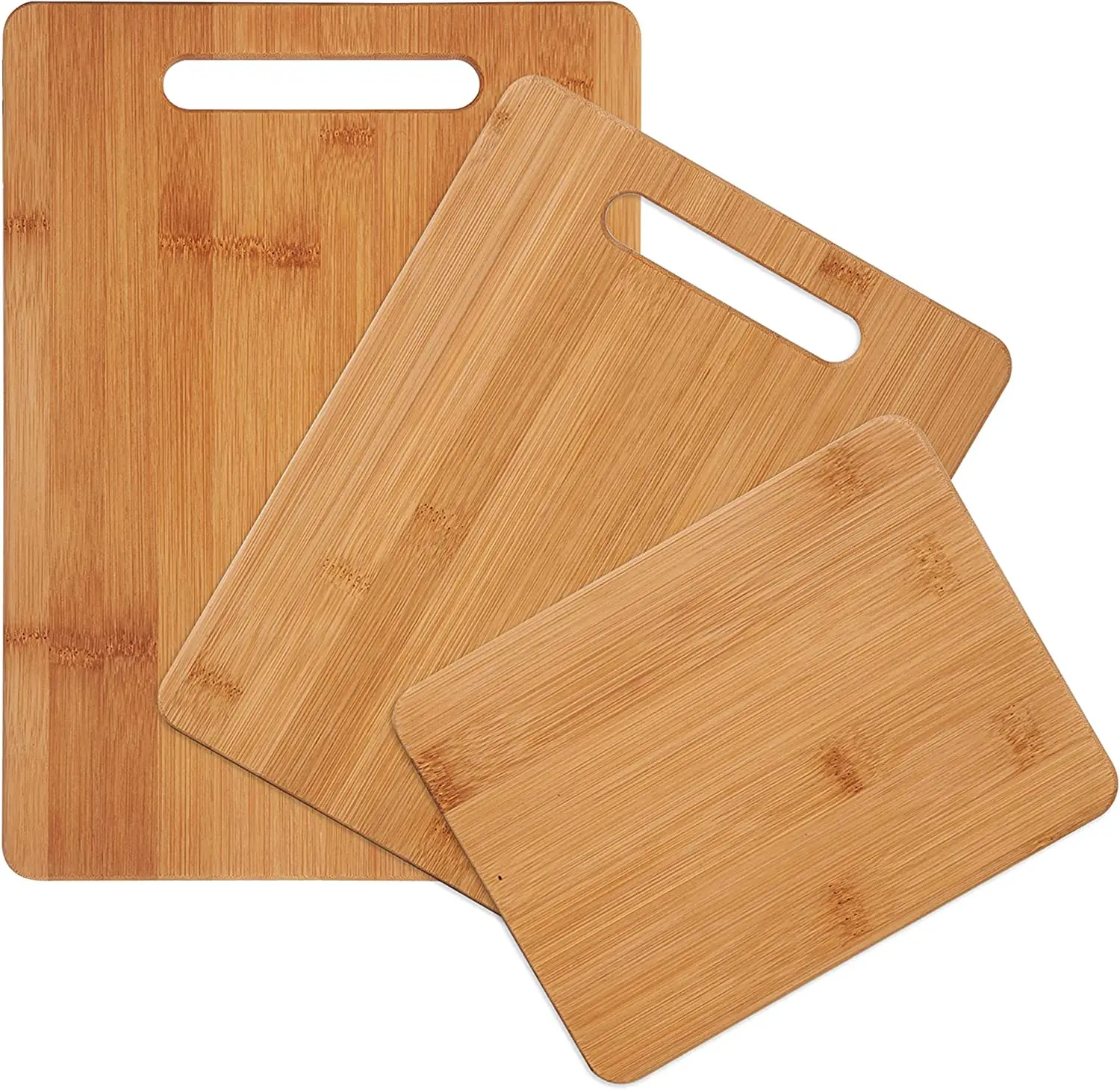 

Bamboo Cutting Board Set, Set of 3 Varied Sizes, Natural Kitchen double-sided cutting board Household fruit meat cutting board