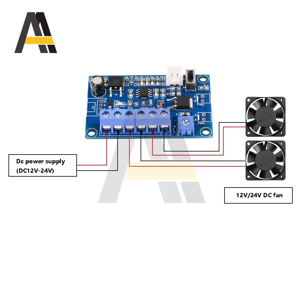 

Регулятор скорости вентилятора DC 12В/24В 4A