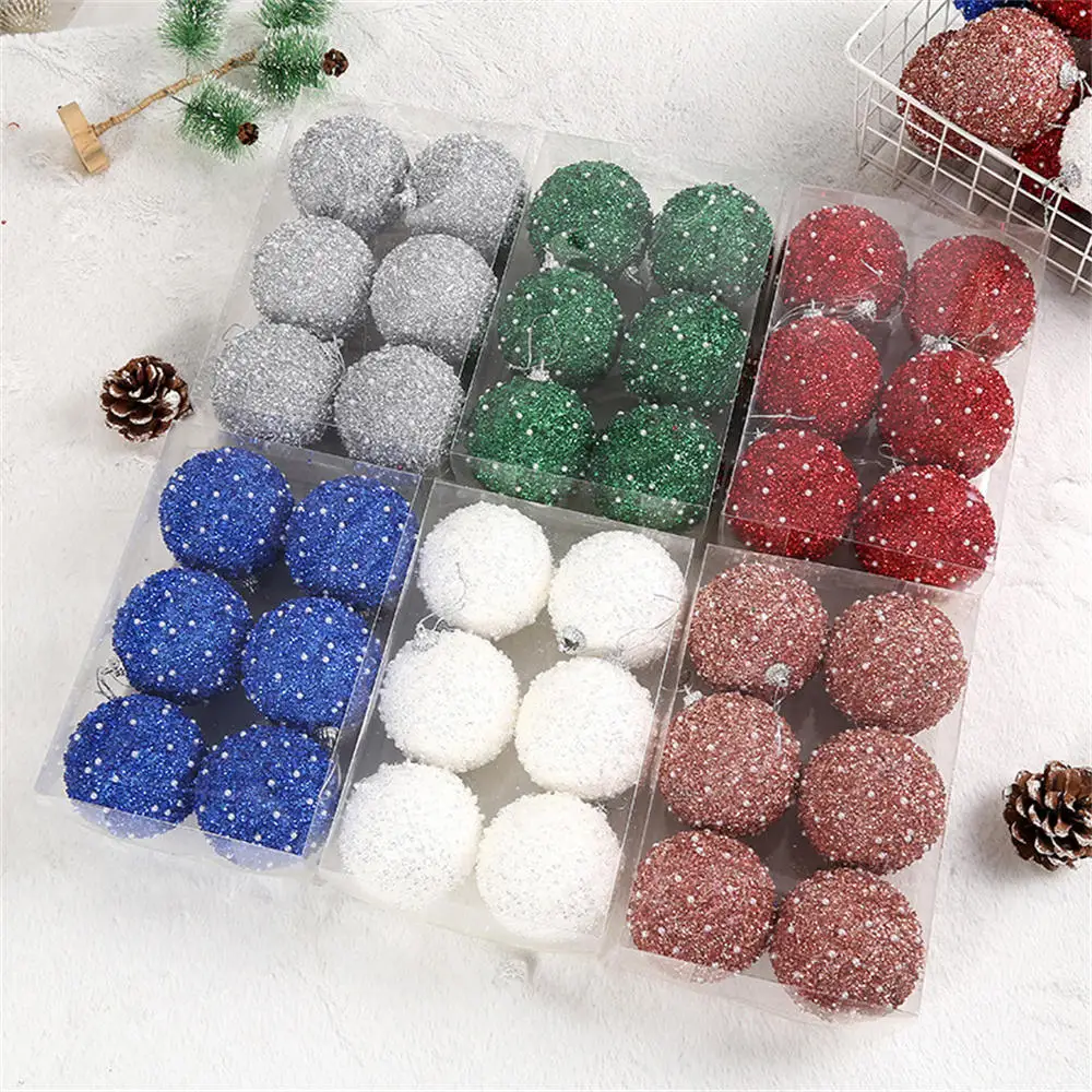 

6Pcs Christmas Balls Creative Design Holiday Party Venue Layout Decorations Christmas Tree Bubbles Hanging Ornaments Gift Ball