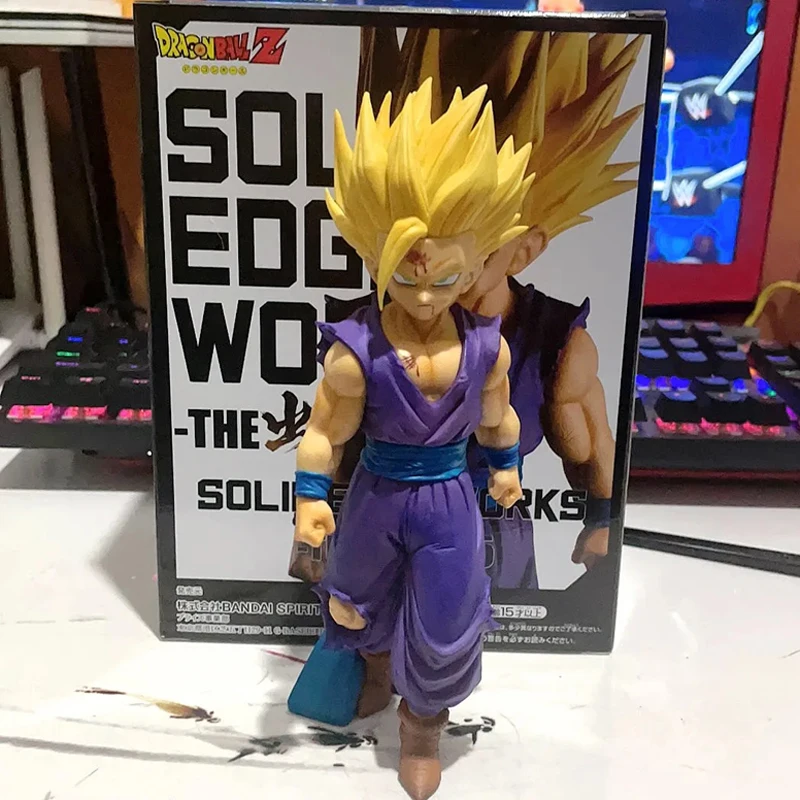 

Original Bandai Banpresto Dragon Ball Z Son Gohan Figure Solid Edge Works Genuine Anime Action Figurines Collectible Model Toys