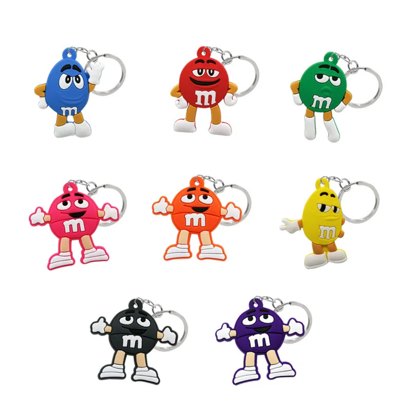 

50PCS PVC Cute Cartoon Character Keychain kids Favor Anime Accessories Keyring Handbag Pendant Keyring Custom Key Holder Gifts