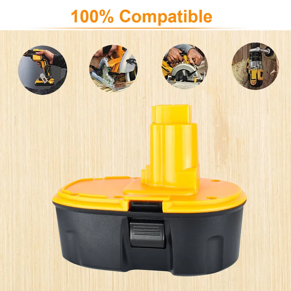 

2022 18V 12800mAh NiMH Power Tool for DeWalt DC9096 DE9503, DE9503-XJ, DW9095, DW999K2, DC926KA, DW999K-2 Replacement Battery
