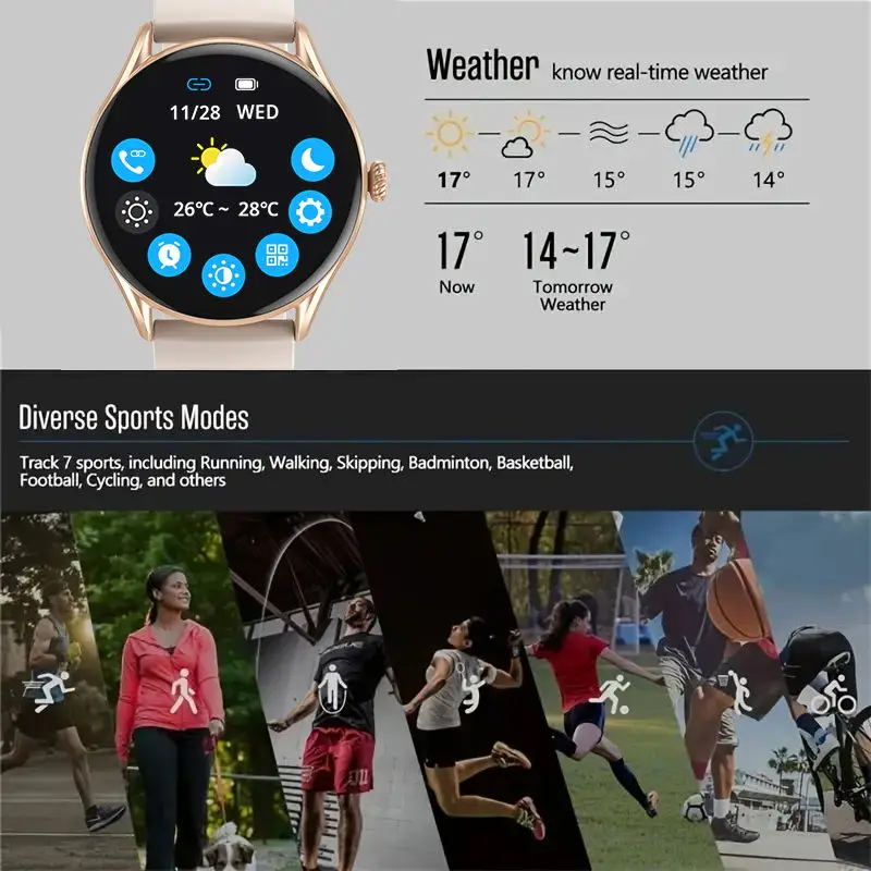 Умные часы Aiweile AW19 для мужчин и женщин спортивные режимы совместимые с Android iPhone