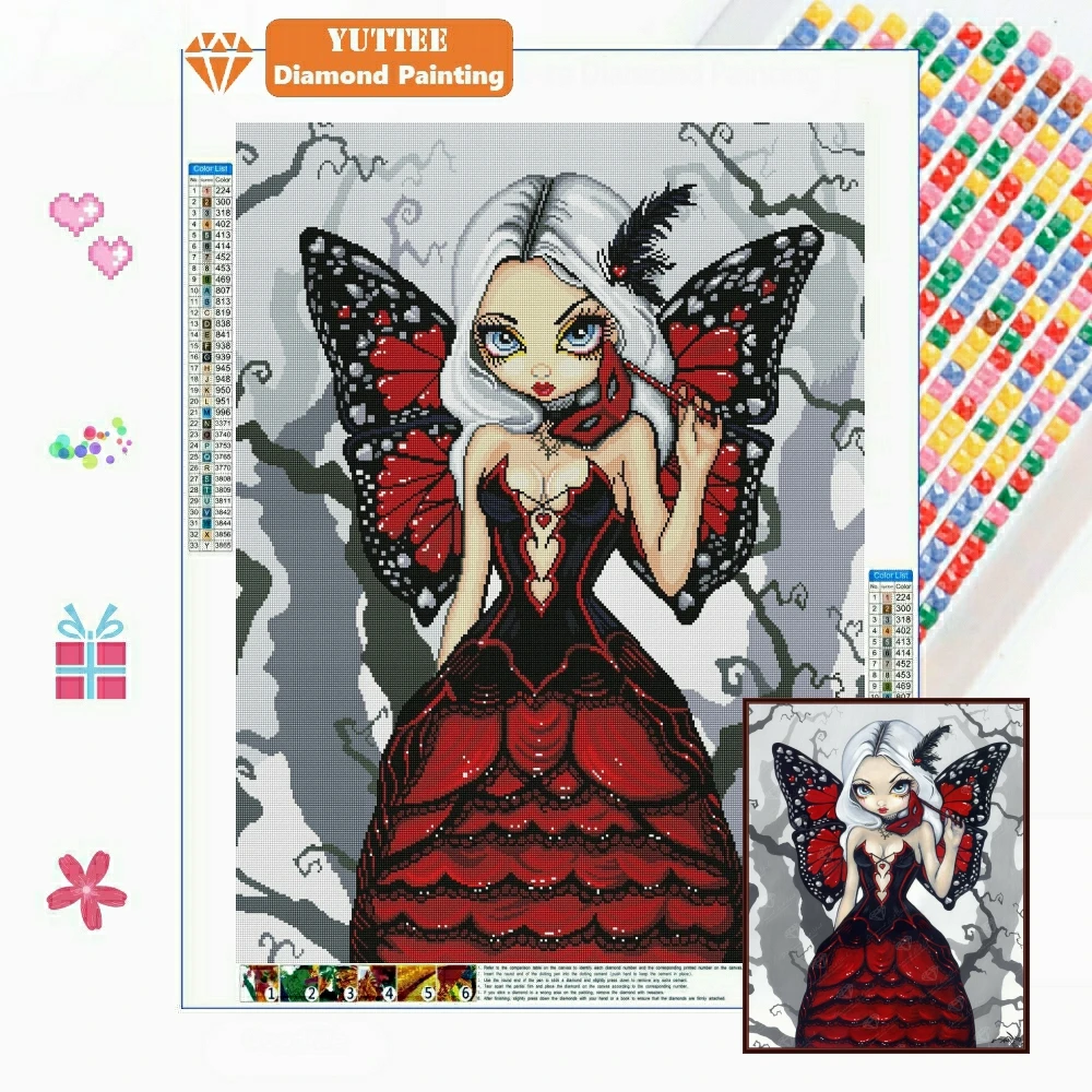 

5D DIY Diamond Painting Valentine Masquerade Cartoon Fantasy Girl Mosaic Cross Stitch Picture Rhinestones Embroidery Home Decor