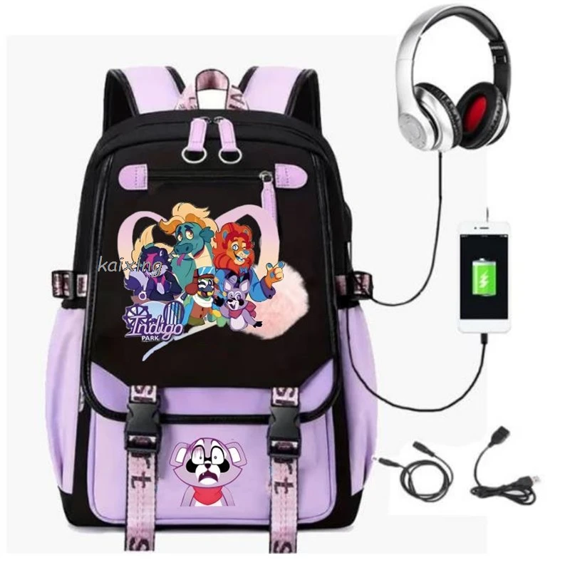 Рюкзак Парк индиго для девочек и мальчиков-подростков повседневные школьные