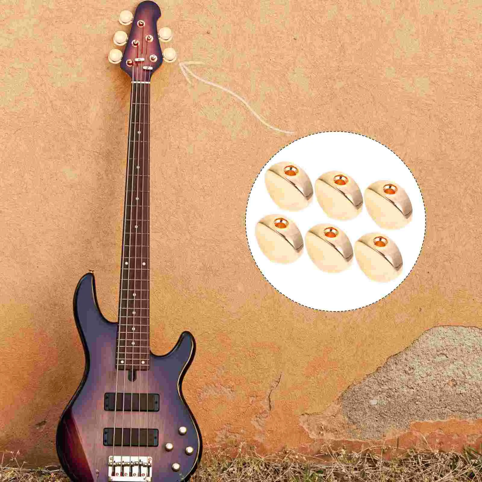 

6 Pcs Guitar String Head Buttons Guitar Metal Pegs Electric Guitar Tuning Keys