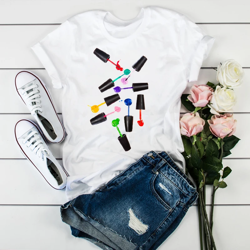 

2021 Women Clothes Size T Shirt With Tshirts Cotton Summer Top T Shirt White