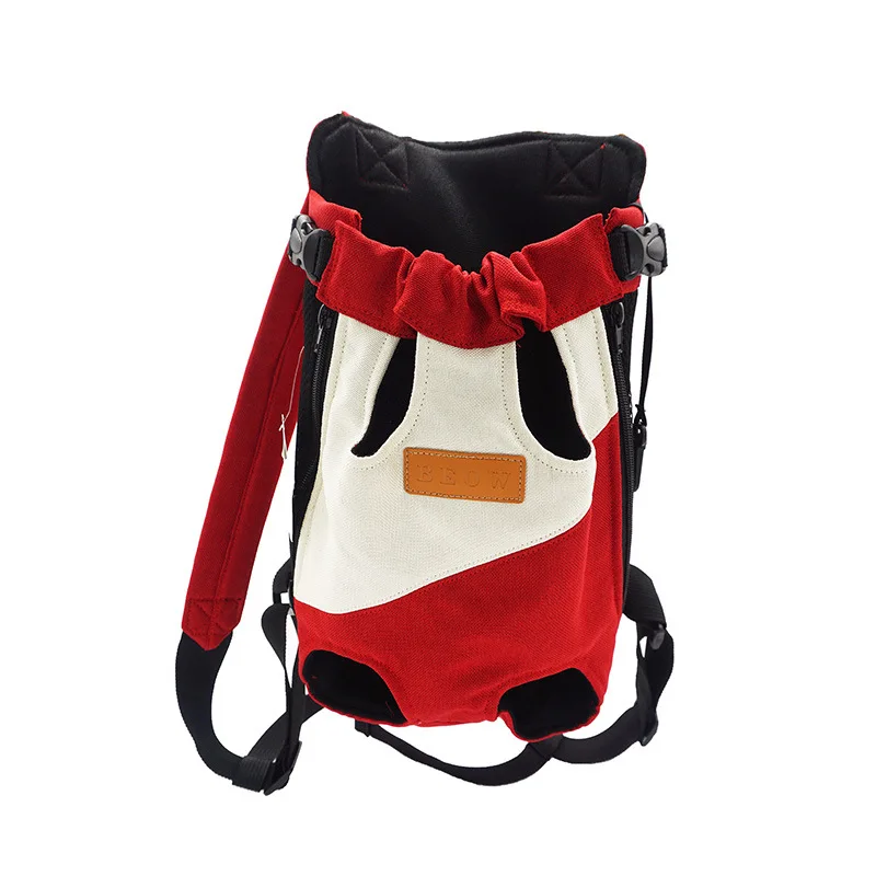 

Double Shoulder Breathable Travel Portable Go Out Chest Four Foot Backpack Cat Dog Pet Bag Soft Surface Easy To Clean Canvas Bag