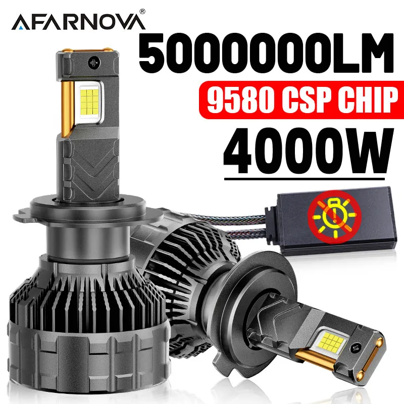 

4000W H1 Светодиодная фара 5000000LM Светодиодные автомобильные лампы Canbus H3 H4 H7 H11 H13 H27 9005 9006 9007 9012 Противотуманные фары Автомобильные фары 2 медные трубки