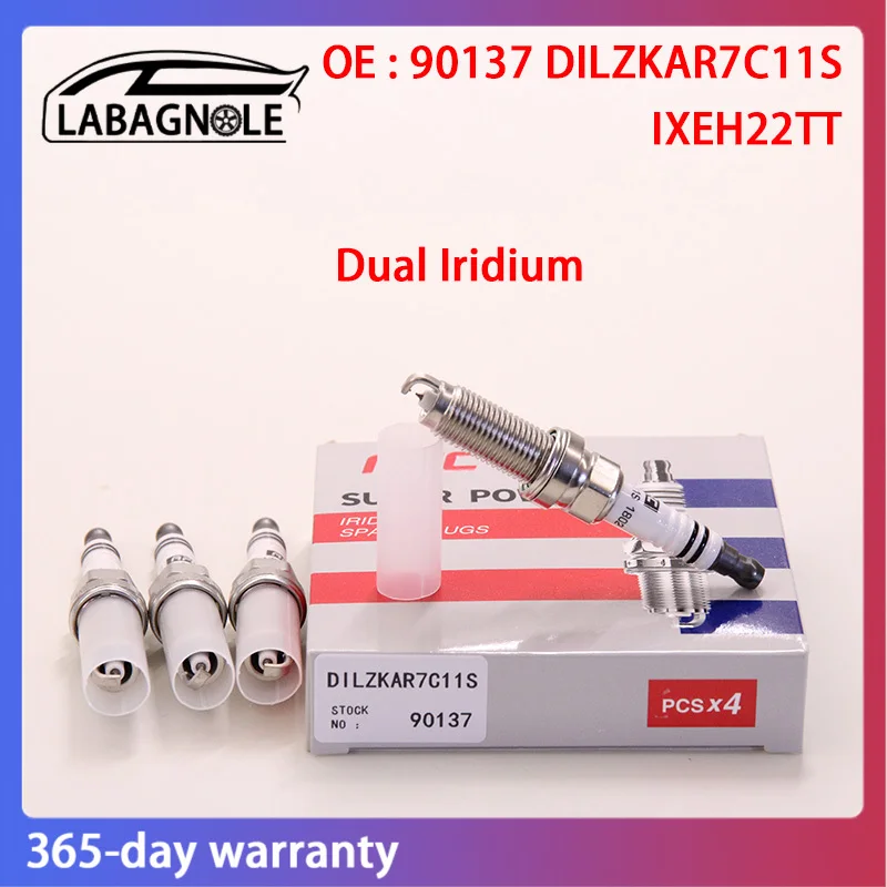 

OE качество 90137 DILZKAR7C11S IXEH22TT свеча зажигания двойной иридий для HONDA CITY JAZZ подходит для ACCORD CRV HRV L15B2 L15B3 L15B5