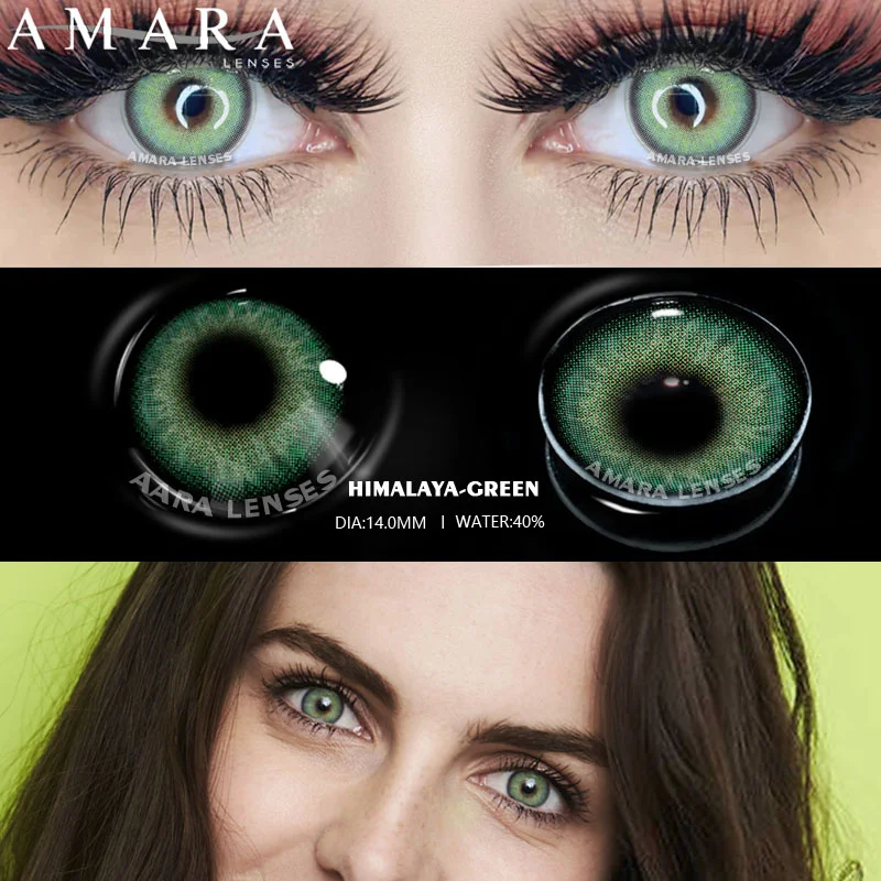 amara contact lenses 2pcs color lens eyes yearly colored contacts beauty eye contacts cosmetic lens color contact lenses free global shipping